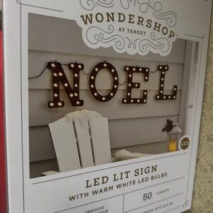 Wondershop at Target -  Noel LED Lit Sign BNWT